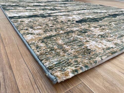 Image of 4 x 6 Feet Modern Carpet for Living Room | Non-Fade Soft Floor Rug for Hall & Bedroom | Easy Clean & Non-Slip Backing