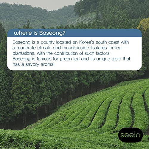 SEEIN Cold Brew Hojicha Iced Tea Bags | Blend of Roasted Green Tea and Hojicha Powder | From Boseong, Korea | Unsweetened Tea, 10 Sachets