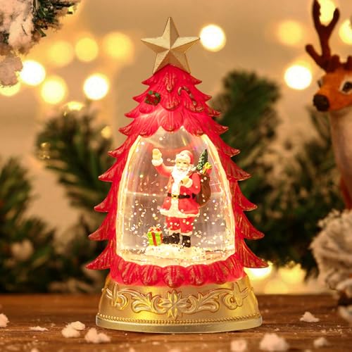 Lanterne Noel, Boule a Neige Noel, LED Boules à Neige de Noël, Decoration Noel, Lanterne de Noel, Boule à Neige de Noel Lumineuse,Decoration Table Noel,Décorations de Vintage,Christmas Decorations