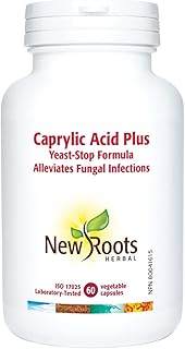 New Roots Herbal - Caprylic Acid Plus - 60 Capsules - Caprylic Acid Supplement - Yeast Supplements - Caprylic Acid Capsules for Candida - Blood Pressure Supplement - Yeast Stop Formula