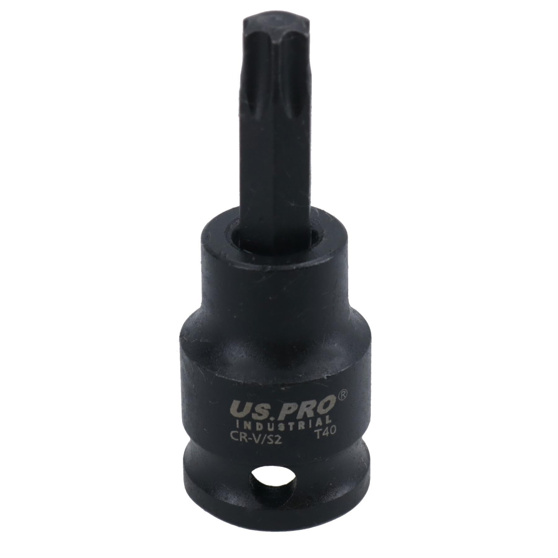 Ab Tools Men's T40 Torx Star Impact Impacted Shallow Short Bit Socket 3/8In Drive