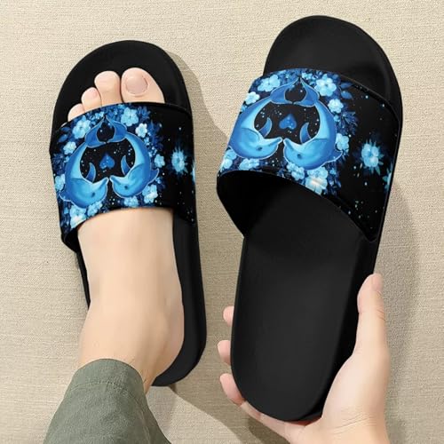 Image of Footwear for Mens Open Toe Athletic Sandals Anti-Slip Sole Slide Sandals Pillow House Flat Shoes Comfortable Slip On Slippers for Indoor & Outdoor
