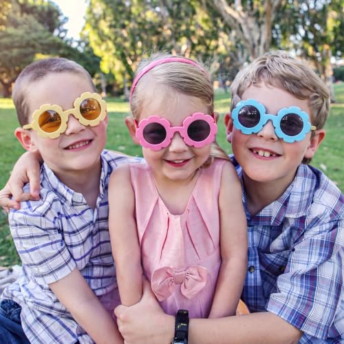 Image of Geyoga Flower Sunglasses for Kids Girls Toddler Party