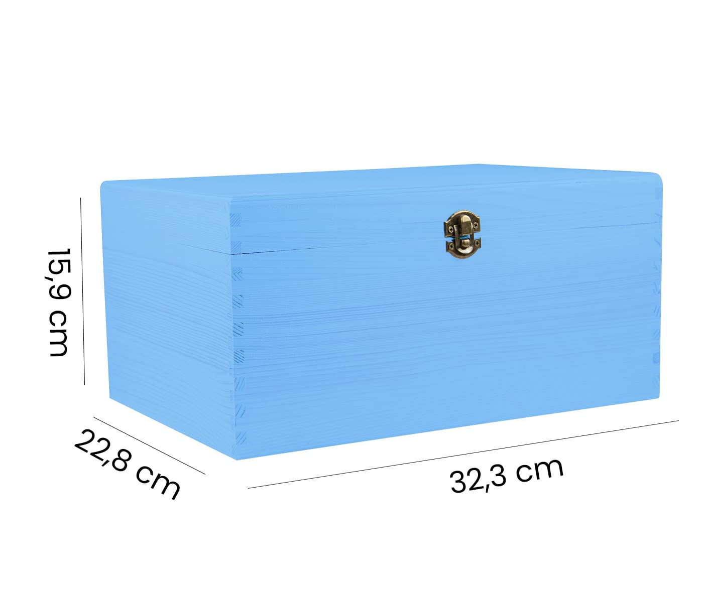 Holzbox mit Deckel Hellblau – Aufbewahrungsbox – Hellblaue Holzkiste zur Aufbewahrung & Dekoration – Holz-Kiste mit Deckel, Deko & Haushalt – Deko Box aus Holz vielseitig nutzbar (8-er Set)