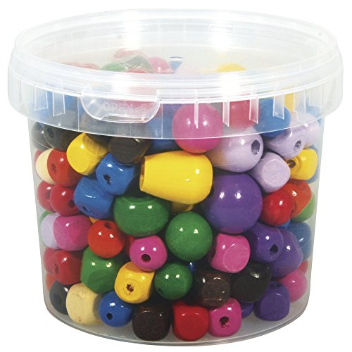 Perles en bois multicolores pour bracelet collier et art créatif