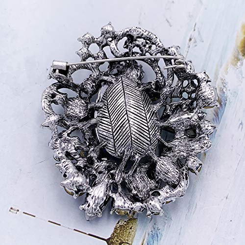 Image of SELOVO Leaf Flower Vine Brooch Pendant Pin for Women Jewelry Scarf Accessory