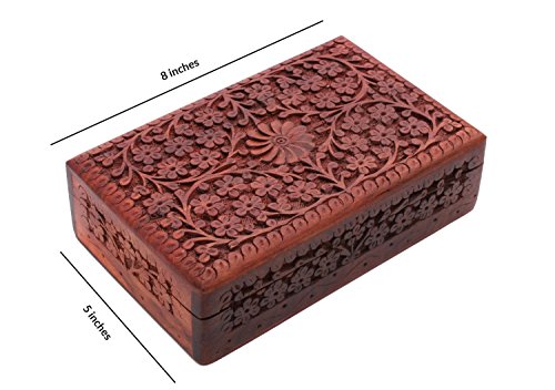 Storeindya B00NOLNVLC Wooden Jewelry Keepsake Trinket Storage Box Organizer Holder Handmade Box thumb #2