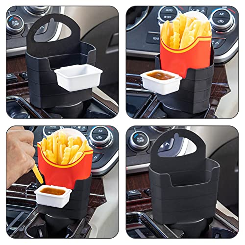Portavasos para papas fritas con soporte para salsa para carro miniatura 6