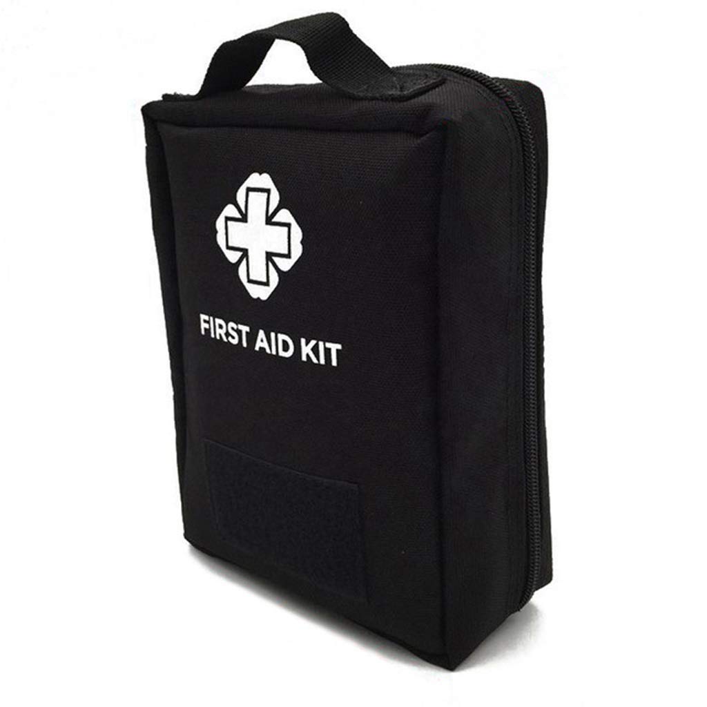 Kits de emergencia al aire libre multifunción bolsa médica de viaje kit de primeros auxilios bolsas de almacenamiento paquete de cintura accesorio (color: rojo), color: rojo (color: negro)