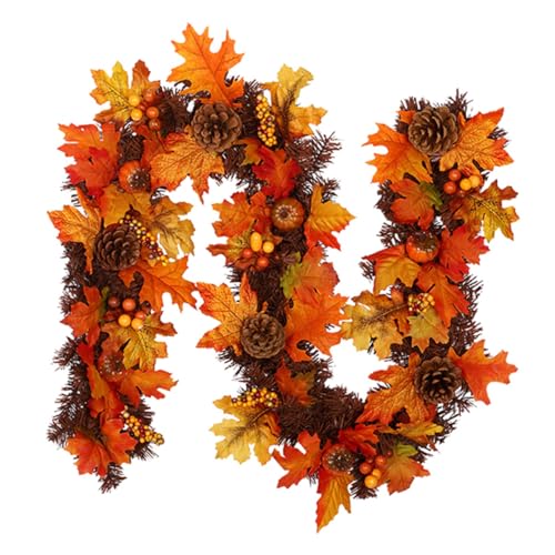 Guirlande PVC automne Cabilock decorative porte sans pile robuste