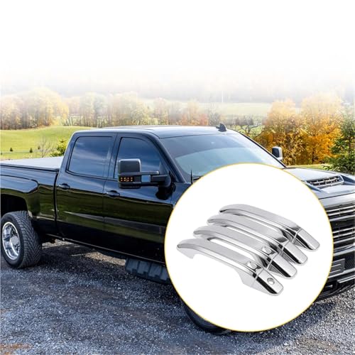 Cache extérieur porte GMC Sierra 1500 Limited 2019-2022 argent chromé - 5