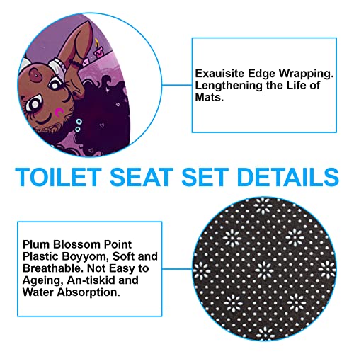 4Pcs Cute Hair Black Girl Shower Curtain Set, African American Lady Bathroom Sets With Non-Slip Rug, Toilet Lid Cover And Mat, Cool Girl With Moon And Candles Bath Decor With 12 Hooks, 72" X 72" #TOP5