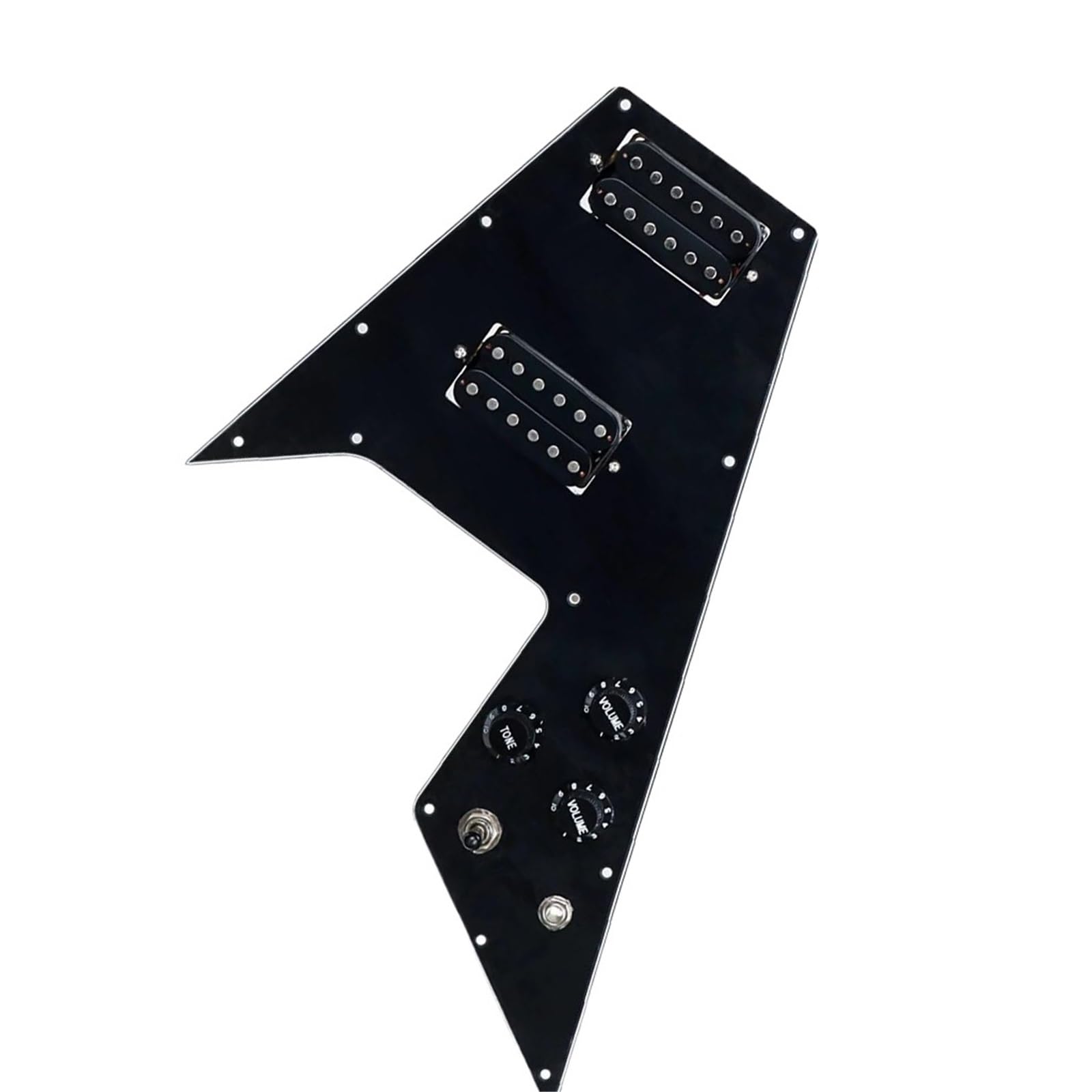 Battipenna per chitarra precablato caricato nero a 3 strati per parti e accessori per chitarra stile V volante Set Battipenna Pickup