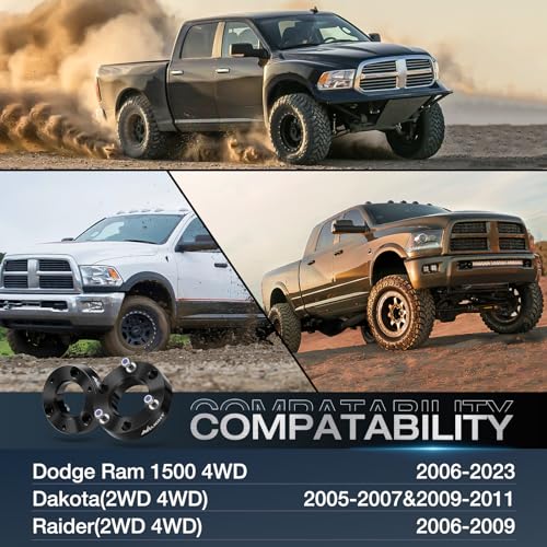 Image of Nilight 2 inch Front Leveling Lift Kit for Dodge Ram 1500 4WD 2006-2026, Actual about 1.27 inch Strut Spacer, Raise Front End, Fix Rake for Towing /Hauling & Improved Stance