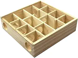 Labirinto de madeira para hamster com várias grades