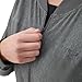 Hanes Bomber, Zip-Up Healthcare Scrub Jacket for Women, Moisture Wicking, Ebony Heather
