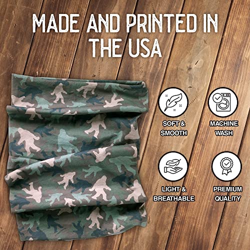 Colter Co Neck Gaiters For Men & Women, Microfiber Mens Neck Wear Or Women's Neck Gaiter - Neck Gaiter Warmer & Face Cover- Machine Washable, Us-Made Unisex Neck Mask And Face Mask (Sasquatch Camo) #TOP1