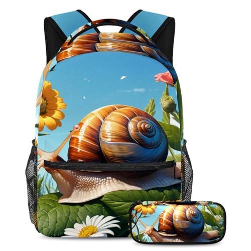 Sac à dos de jour motif escargot pour les sorties scolaires et balades en famille