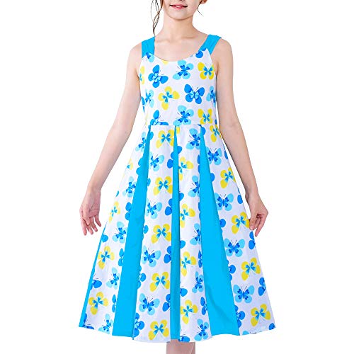 Sunny Fashion Girls Vintage Dress 50s Retro 1950s Rockabilly Pink Butterfly