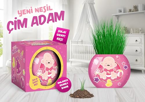 Bebek Temalı Çim Adam 6'lı Set – Çocuklar için Eğitici ve Eğlenceli Bitki Yetiştirme Kiti