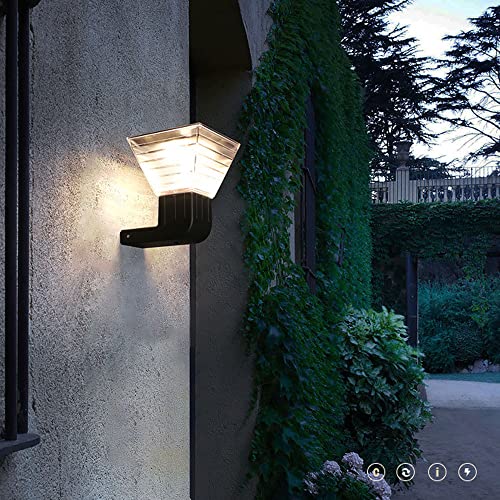 Applique murale extérieure LED 5W solaire IP65 variable carrée noire