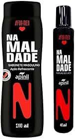 Na Maldade Kit Masculino, Sabonete Refrescante 210ml + Perfume de Cueca 40ml, Previni Odor
