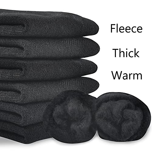 Lo Shokim Warm Thermal Socks Men Thick Hiking Socks Women Breathable Athletic Boot Socks Winter Ski Crew Socks 3 Pairs(Black,L) #TOP4