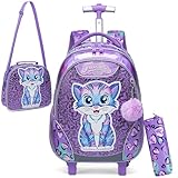 HTgroce Mochila Escolar Con Ruedas Niña Mochilas Escolares Con Ruedas Mochila Con Ruedas Adecuado Para Viajar a La Escuela