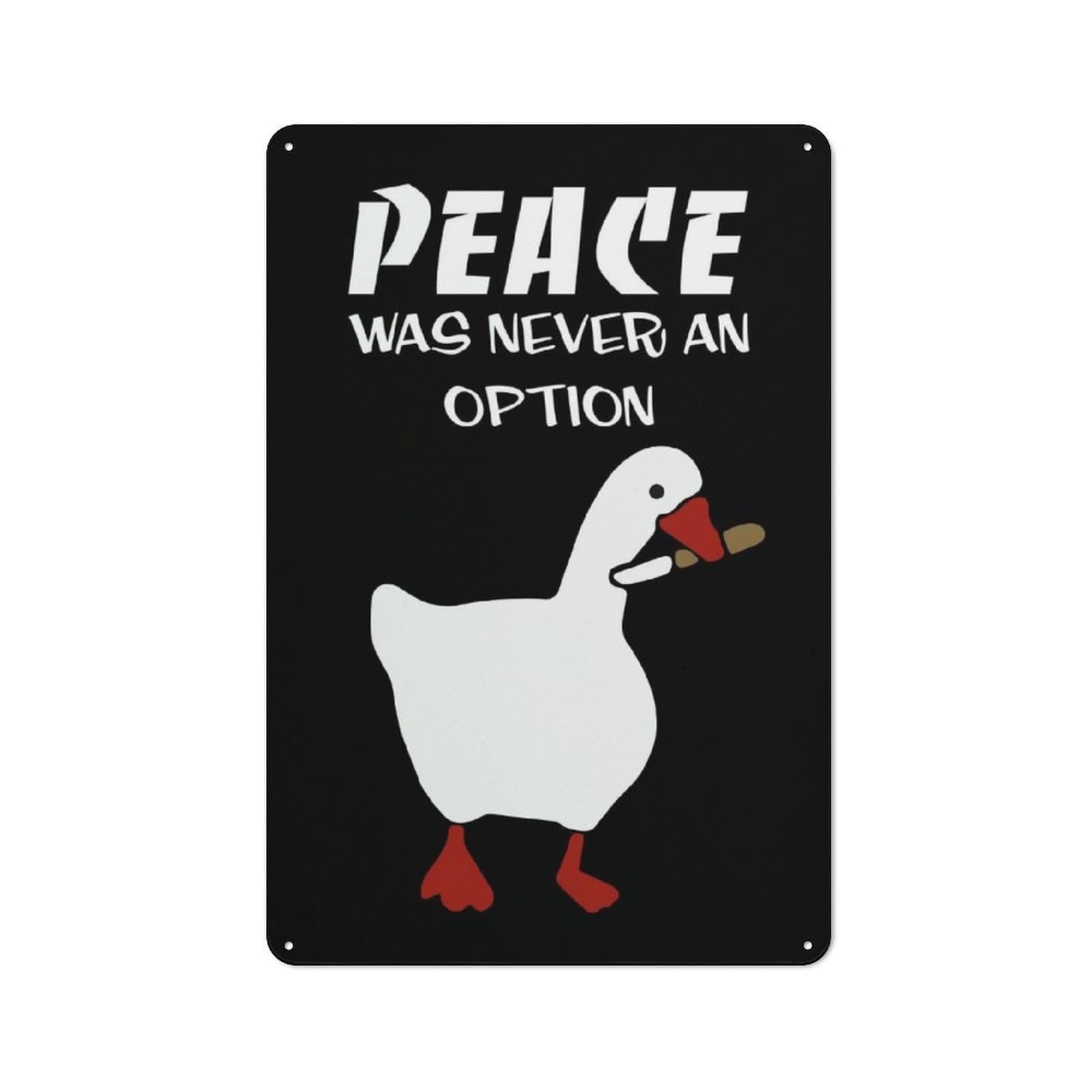 Junmoney Untitled Goose Meme Vintage Metal Wall Decor 30X20cm, Tin Wall Sign For Restaurant, Kitchen, Counter Or Breakfast Nook