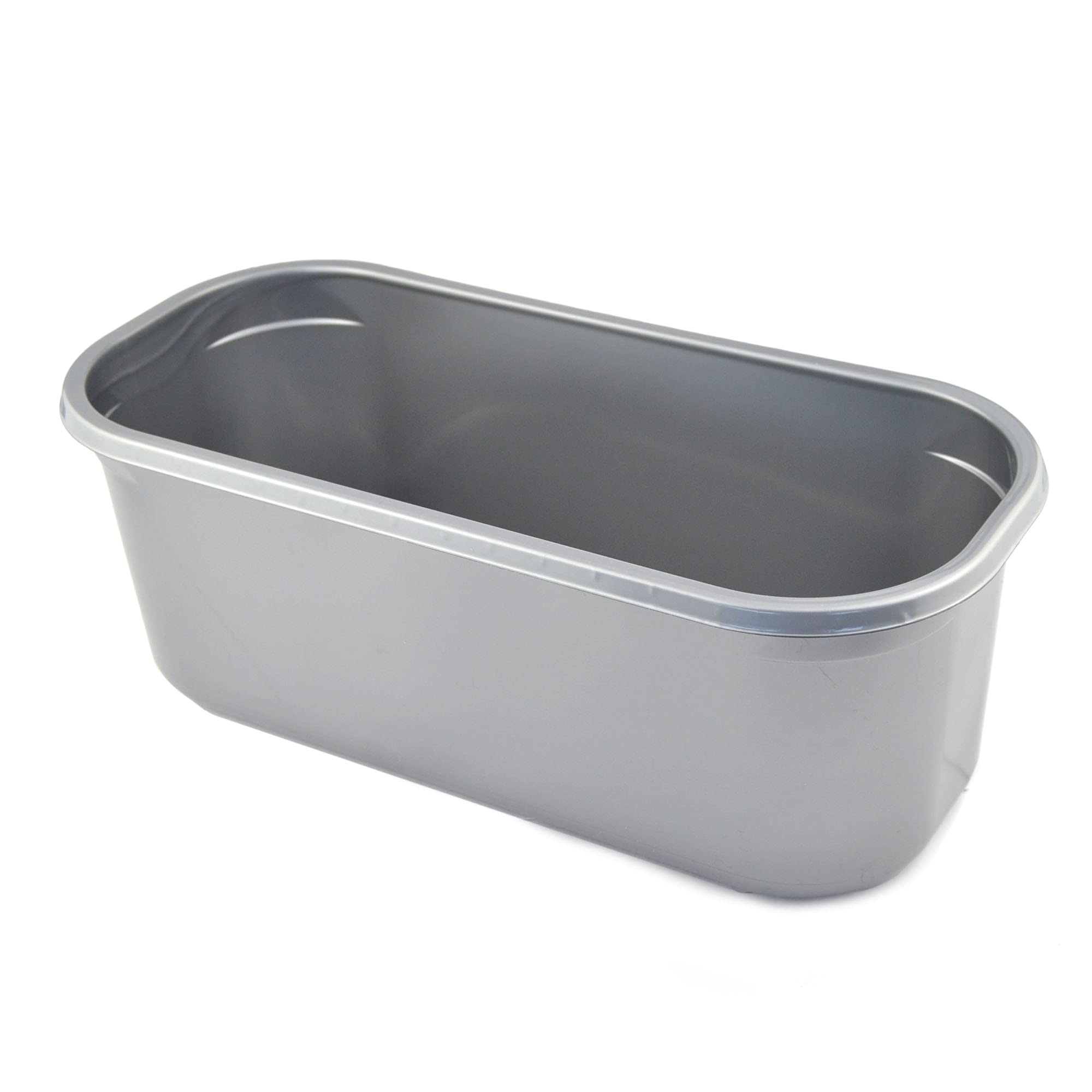 PZ 25 VASCHETTA LT 5 PER GELATO GRIGIA MISURE 348 X 158 X (H) 128 MM + COPERCHIO VASCHETTA PER ASPORTO GELATI ED ALIMENTI