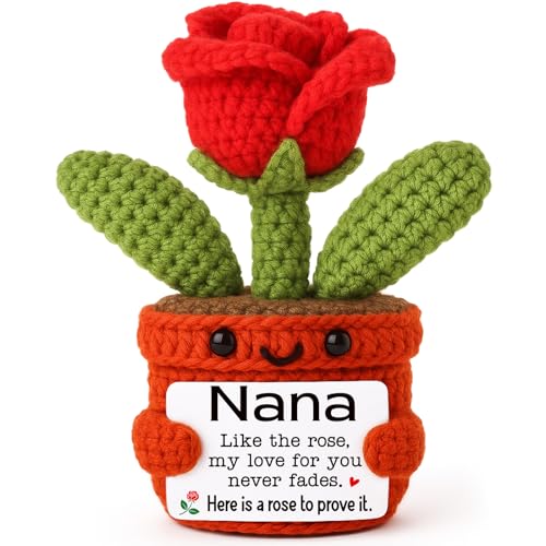 Rose au crochet Love Never Fades : le cadeau tendre des petits-enfants pour grand-mère