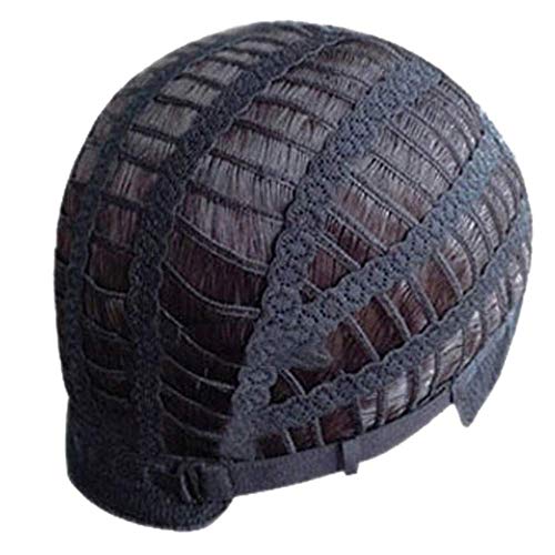 Andoer Mulheres curtas perucas de renda de seda de alta temperatura para menina peruca preta reta de