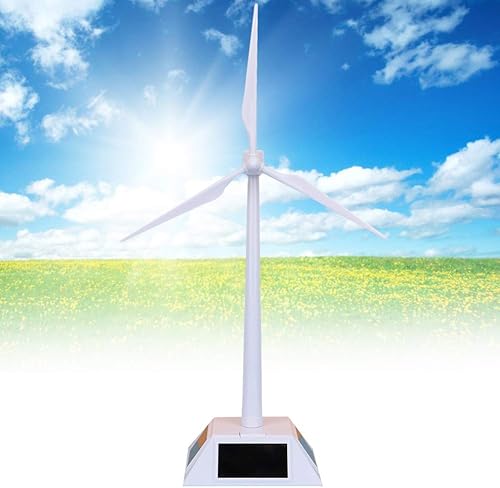 Miniatura 3 de VBESTLIFE Molino de viento, juguete inteligente de plástico mini molinete alimentado por energía solar, modelo de viento, juguete de física