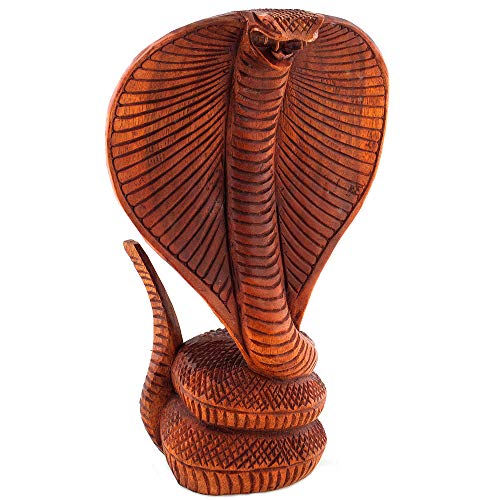 Kobra Holz Deko Schlange Dekofigur Kobrakopf Holzdeko Höhe 20 cm Cover