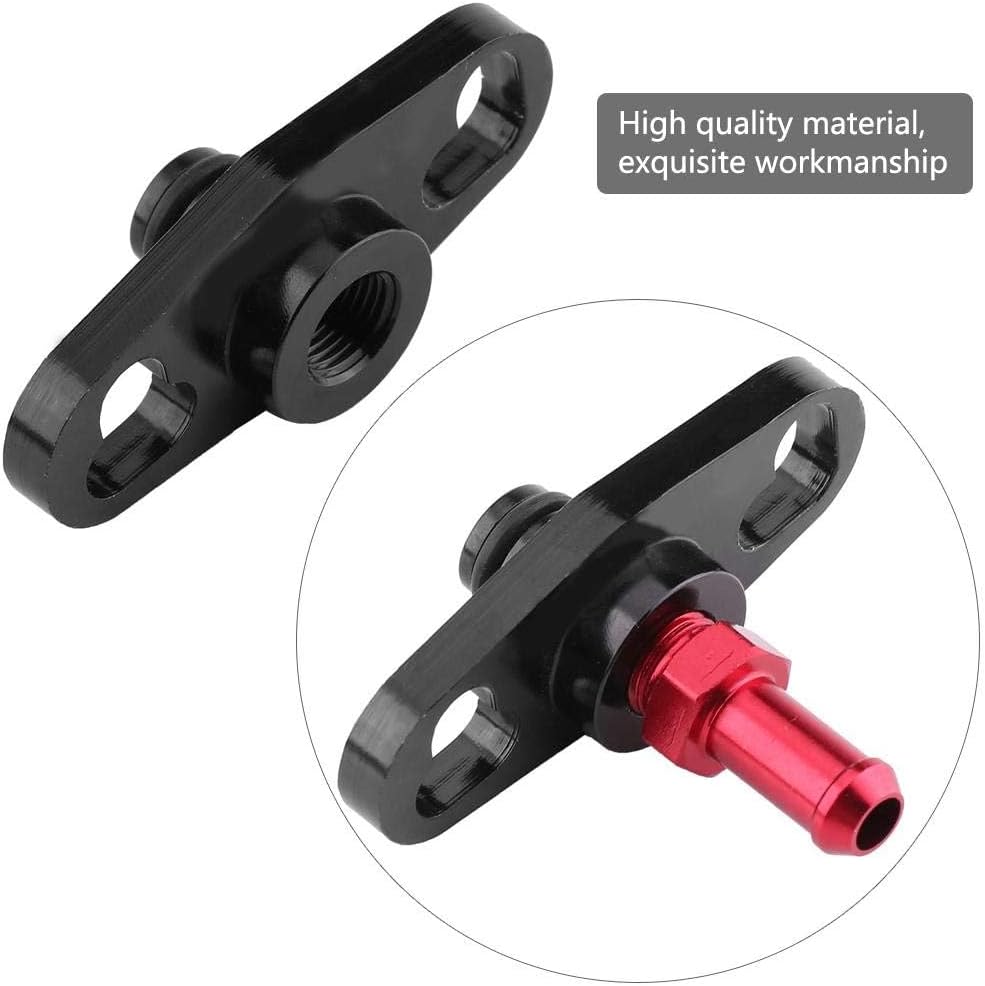 Fuel Rail Adapter, Keenso Fuel Rail Pressure Regulator Adapter Corresponding to Aluminum Alloy Fittings