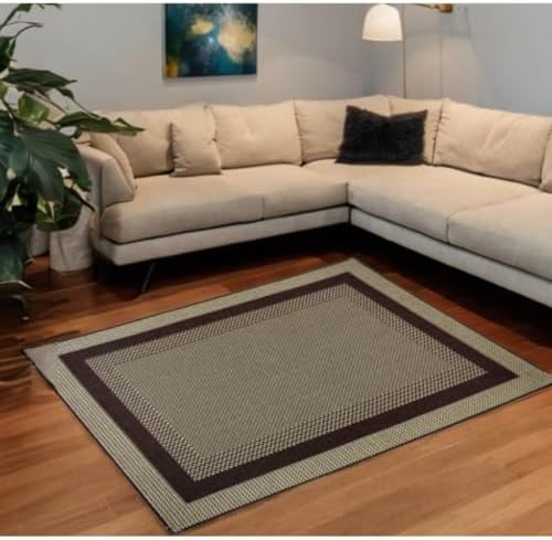 Tapete Para Sala Sisal 1,00 x 1,50m Escritorio Quarto Marrom Sem ...