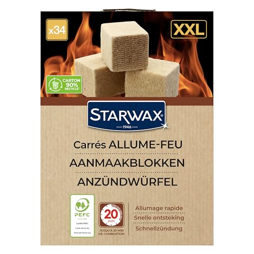 STARWAX - Cubos encendedores - hasta 20 min de combustión -...