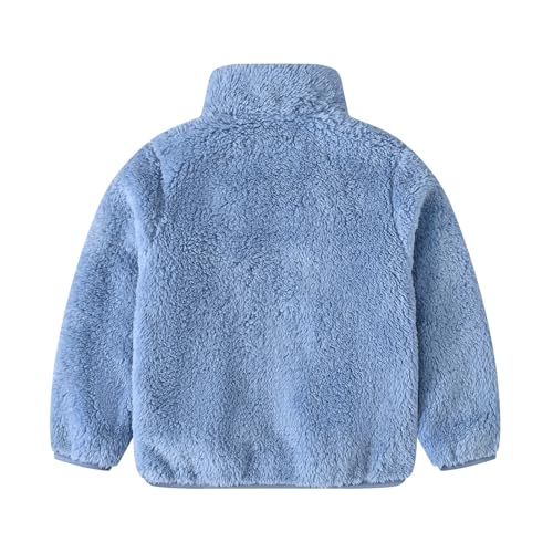 Girl's Sherpa Fleece Lined Jacket - Loose Casual Warm Outwear, Fall Winter Clothes, Cute Outfits 1-11 Years3