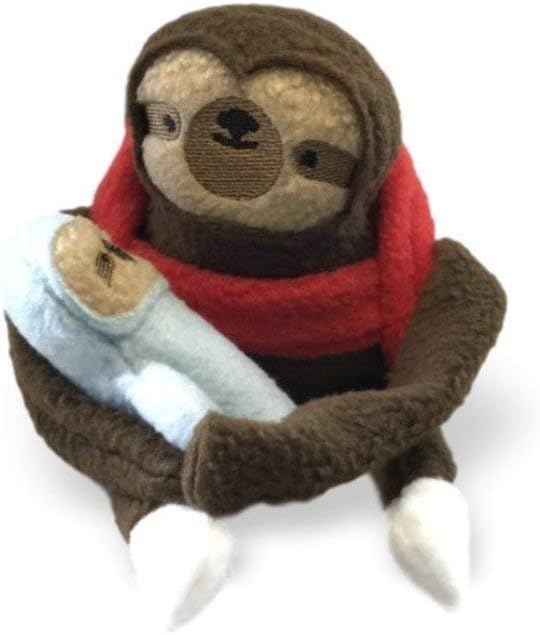Sloth & Baby Sloth - Plush with Red Backpack