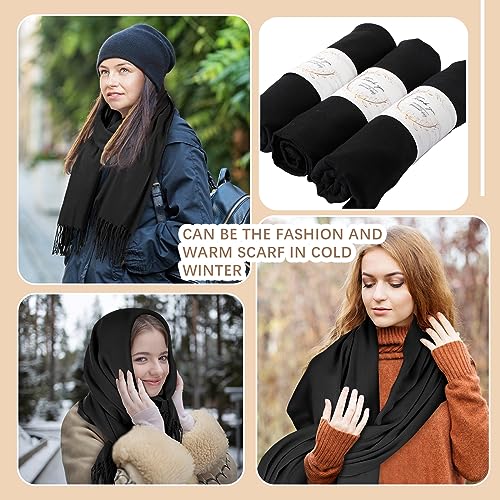 Xtinmee 50 Pack Pashmina Shawl and Wrap Bulk Cashmere Scarf for Guest Wedding Favor Gifts Bridal Baby Shower Birthday Party