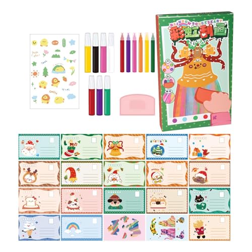Rainbow Squeeze Paper Art Kit-Paper | Creative Scratch aper Postcards, Rainbow Squeeze Art Paint Kit , Scratch Pùper Party Favors – for Summer Camp Travel Family Gathering Office Projects Use
