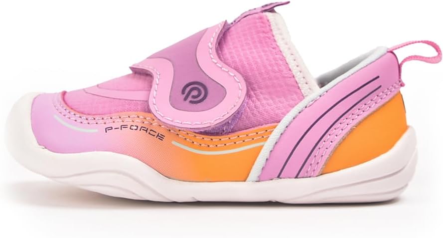 pediped Girl's Grip 'N' Go First Walker Shoe 7.5 Little Kid Pink Purple