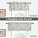 DriftAway Mackenzie Abstract Floral Pattern Window Treatment Valance Rod Pocket 52 Inch by 18 Inch Plus 2 Inch Header Blue Gray
