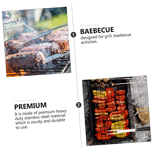 Set de 4 utensilios de acero inoxidable para parrilla miniatura 4