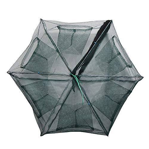 image for Laxygo Portable Folded Fishing Net Collapsible Net Trap Cast Dip Cage 