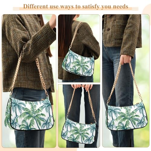 Bolso de hombro con cadena dorada para mujer miniatura 5