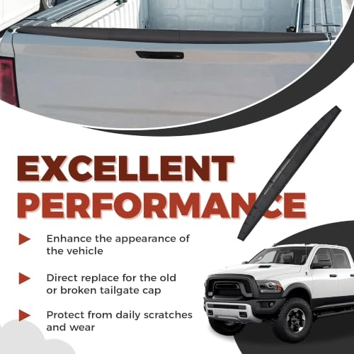 Image of ECOTRIC Tailgate Molding Cap Spoiler Compatible with 2009-2019 Dodge Ram