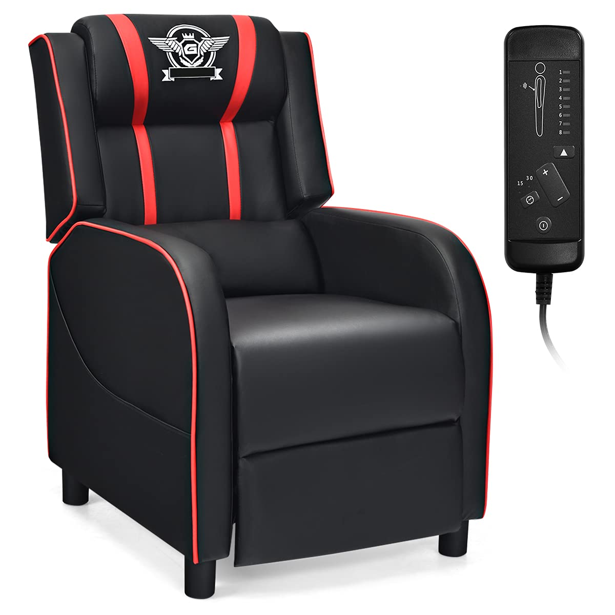 Giantex Massage Gaming Recliner Chair, Racing Style Single Recliner