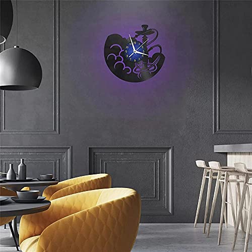 yltian Shisha Modernes Design Wohnkultur Kreative Schallplatte Wanduhr Wohnzimmer Küche Wand Art Deco Wanduhr – Bild 4