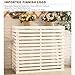Air Conditioner Fence Wooden Flower Stand Outdoor Display Stand Plant Flower Pot Privacy Fence Screen Kit Breathable & All Seasons for Garden Patio Lawn Trash Can Enclosure. ( Color : White , Size : 1